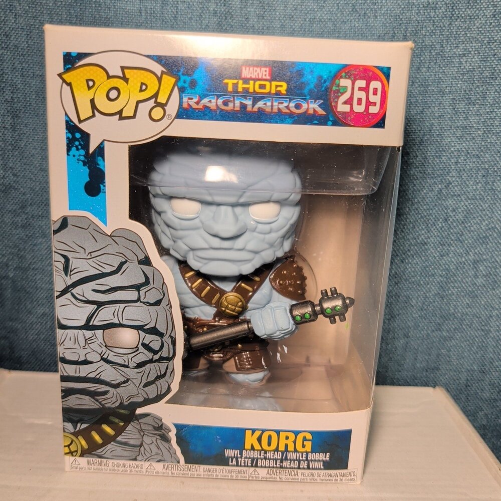 Funko Pop Korg #269 Marvel Thor Ragnarok Vaulted Vinyl Figure In Box